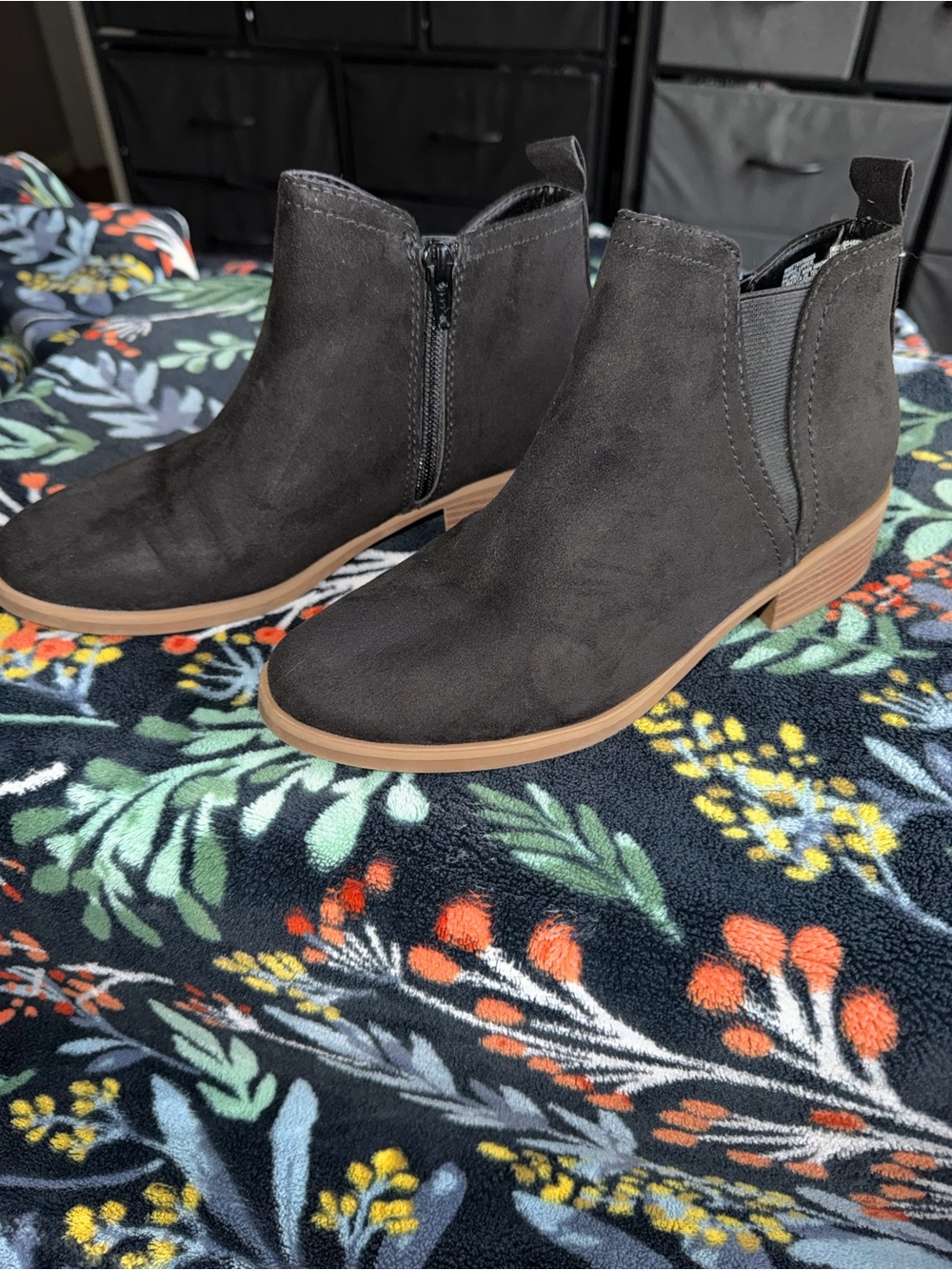 Women’s Black Suede Chelsea Ankle Boots